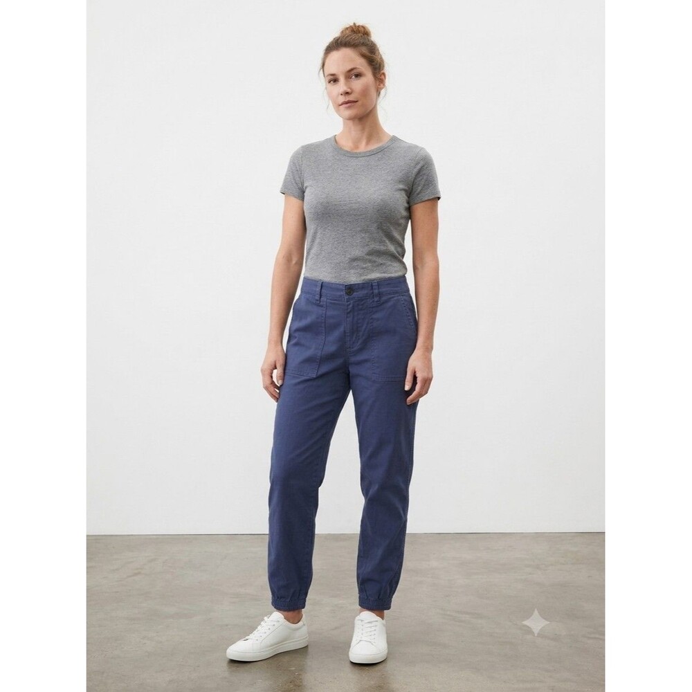GAP Blue Jogger Utility Pants Womens M Gorpcore Twill Tapered 24in Inseam